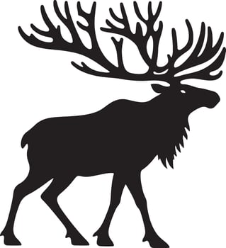 deer head illustration vector