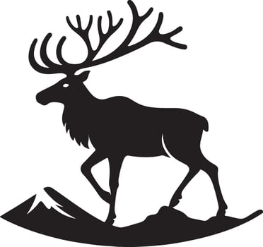 deer head illustration vector