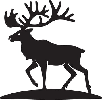 deer head illustration vector