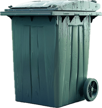 Green Wheeled Outdoor Garbage Bin. png