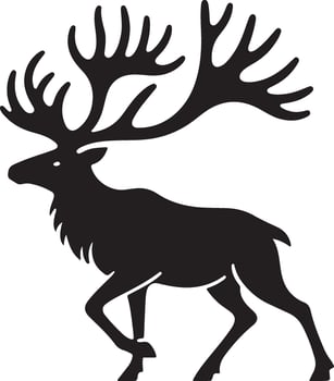 deer head illustration vector