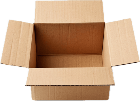 Empty Open Cardboard Box for Packing. png