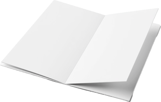 Open Blank Book with White Pages. png