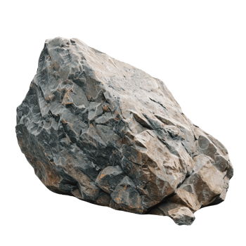 Large heavy rock stone isolated on background png