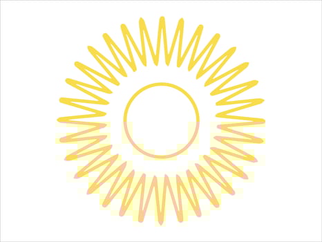 Sun Shape Line Art Background Illustration vector