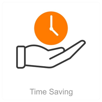 Time Saving and clock icon concept vector
