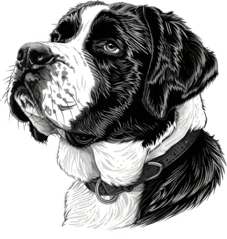 St. Bernard dog clipart, St. Bernard black vector