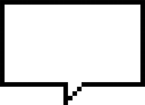 8bit retro game pixel speech bubble balloon icon sticker memo keyword planner text box banner png