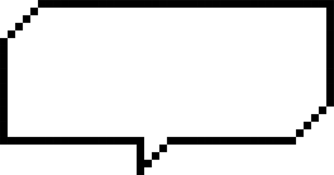 8bit retro game pixel speech bubble balloon icon sticker memo keyword planner text box banner png