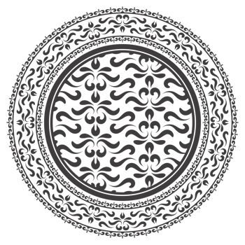 Ethnic mandala. Mandala floral ornamental circular pattern. Ethnic seamless round pattern. Vintage tribal ornament. Classic antique luxury element. Decorative for textile, fabric, rug, tattoo. png