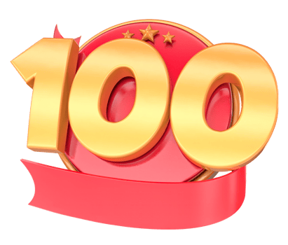 Anniversary 3d red numbers with ribbon 100 Number Gold png