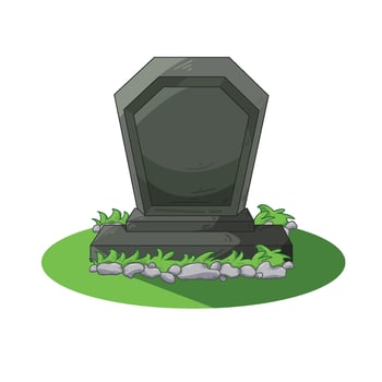 Illustration of grave vector