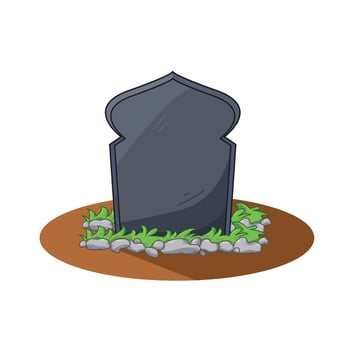 Illustration of grave vector