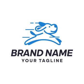 Jumping Dog logo design - logo icon free download vector