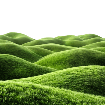 Green Grassy Hills Isolated on Transparent Background png