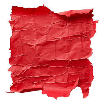 Red Paper Tear on Transparent Background Cutout png