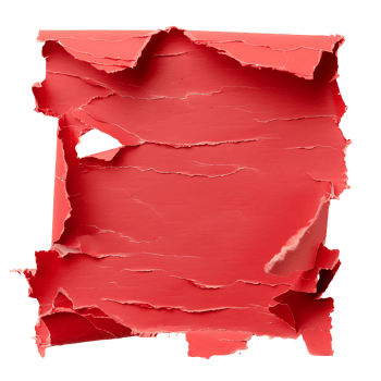 Isolated Crimson Torn Paper with Transparent Background png