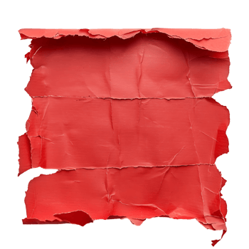Transparent Background Isolated Crimson Torn Paper png