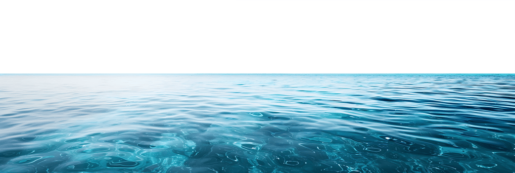 Blue Water Surface on Transparent Background Cutout png