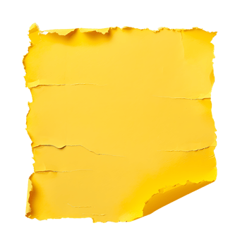 Clear Background Cutout of Yellow Paper Tear png