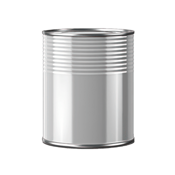 Durable Metal Can, Cylindrical, Shiny Container for Safe and Efficient Food or Beverage Storage png