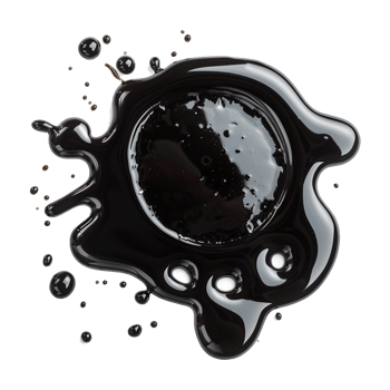 Puddle of balsamic vinegar isolated on transparent background png
