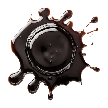 Puddle of balsamic vinegar isolated on transparent background png