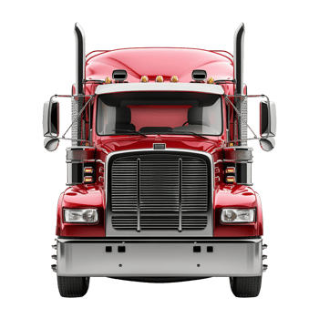 Red truck isolated on a transparent background png