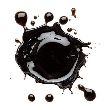 Puddle of balsamic vinegar isolated on transparent background png