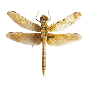 Colorful dragonflies isolated on transparent background png