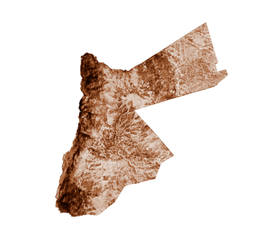 Map of Jordan in old style, brown graphics in a retro style Vintage Style. High detailed 3d illustration png