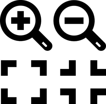 Zoom in zoom out icon symbol sign illustration design vector
