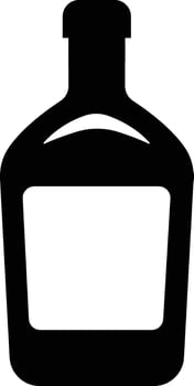 Wine bottle icon in flat. isolated on Shape of traditional glass bottle of still wine Glass Bottle Types Alcohol Beverage Bar Drink Concept for apps, website vector