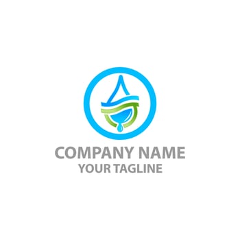 Drop of water logo design template Clean water filtration vector