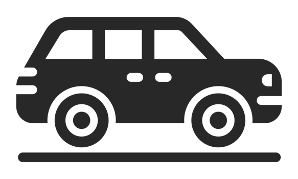 Black car icon, boxy design. png