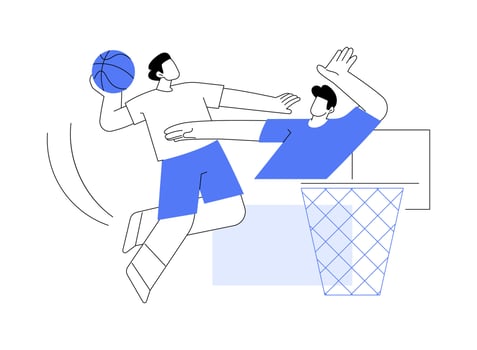 Basketball tournament isolated cartoon illustrations. vector