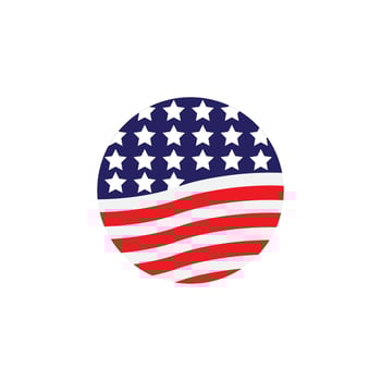 American flag icon vector