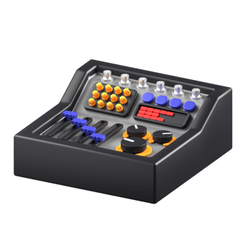 Mixer Audio 3D Illustration png