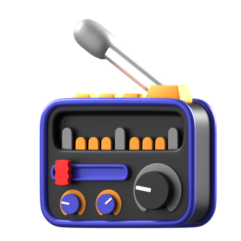Radio 3D Illustration png
