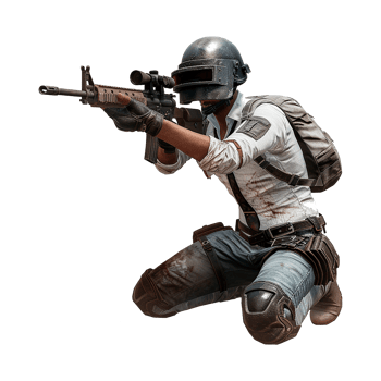 Pubg game player character isolated on a transparent background png