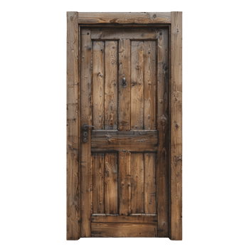 Wooden old door png
