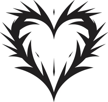 Midnight Melody Intriguing Graphics of Black Heart Shadowed Gaze Abstract Man Face in Noir vector