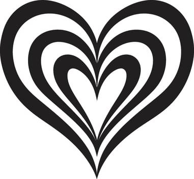 Intriguing Heart Shape Elegant Symbol Classy Heart Stylish Decorative Element vector