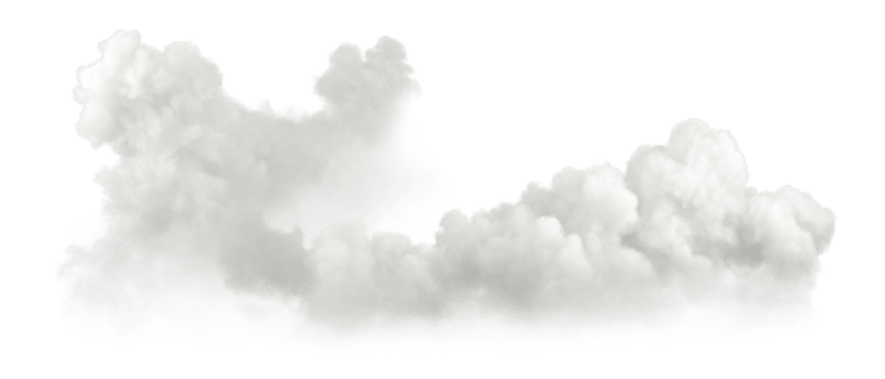 Horizontal dream fluffy clouds landscaped cut transparent backgrounds 3d illustration png