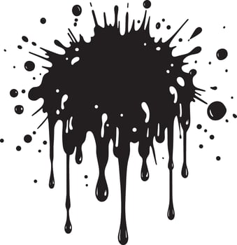 ink splashes illustration black and white vector