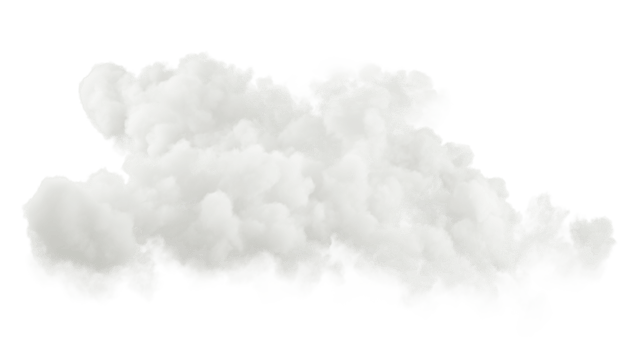 Cutout soft clouds landscaped smooth effect 3d rendering png