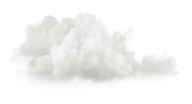 Smooth fluffy cloud explode shapes cut out backgrounds 3d rendering png