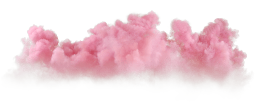 Cut-out smooth evening clouds explode landscaped on transparent backgrounds 3d render png