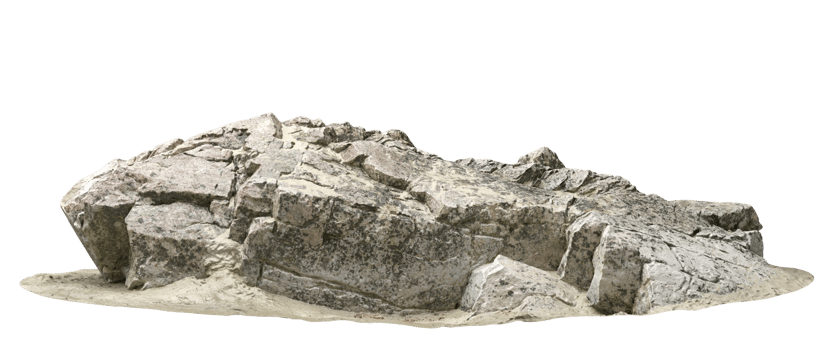 Realistic rock mountains shapes landscape cutout backgrounds 3d rendering png