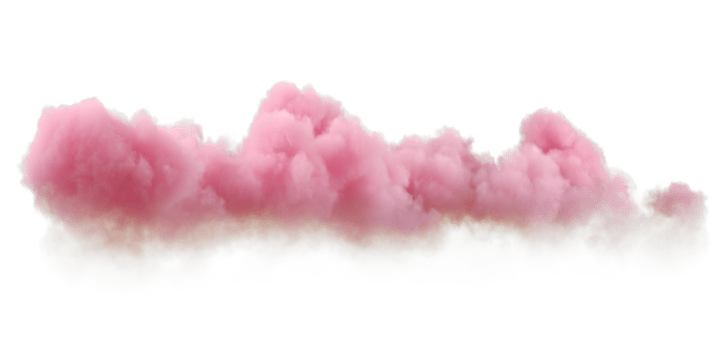 Cotton smooth fluffy clouds evening vibes isolate backgrounds 3d rendering png